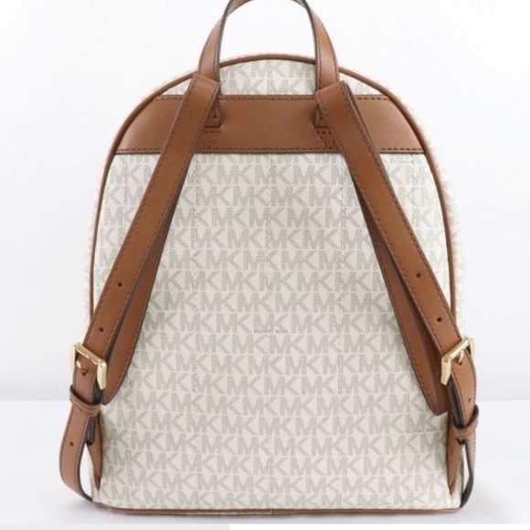 MICHAEL KORS Kenly Medium Backpack Signature Vanilla Bag - Picture 10 of 16